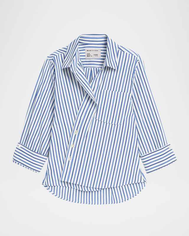 The Striped Wrap Overshirt